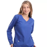 Royal Blue Female Elite Scrub (Long Sleeves) +1 Free