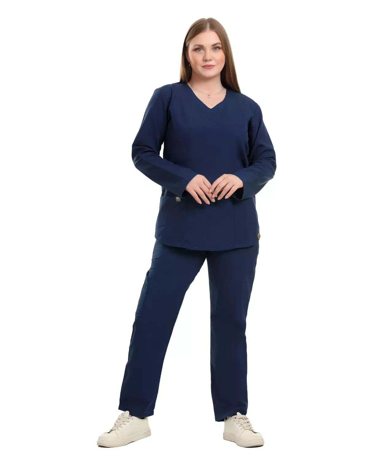 Deep Blue Female Elite Scrub (Long Sleeves) +1 Free