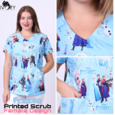 Female Frozen Printed Scrub