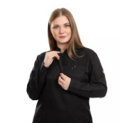 Black Female Half Collar Scrub (Full Sleeves)