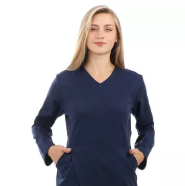 Dark Blue Tulip Scrub (Full Sleeves) + 1 Free